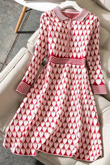 Dimery Red Jacquard-knit Dress | Woman Clothing - Dresses