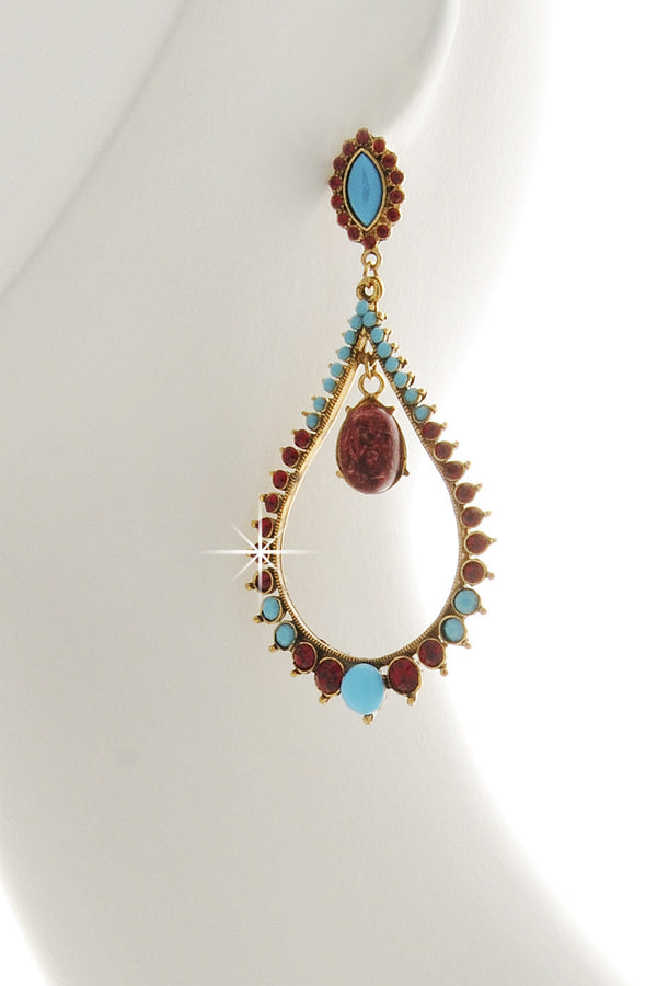 ANDREA MADER AURORA Turquoise Drop Earrings