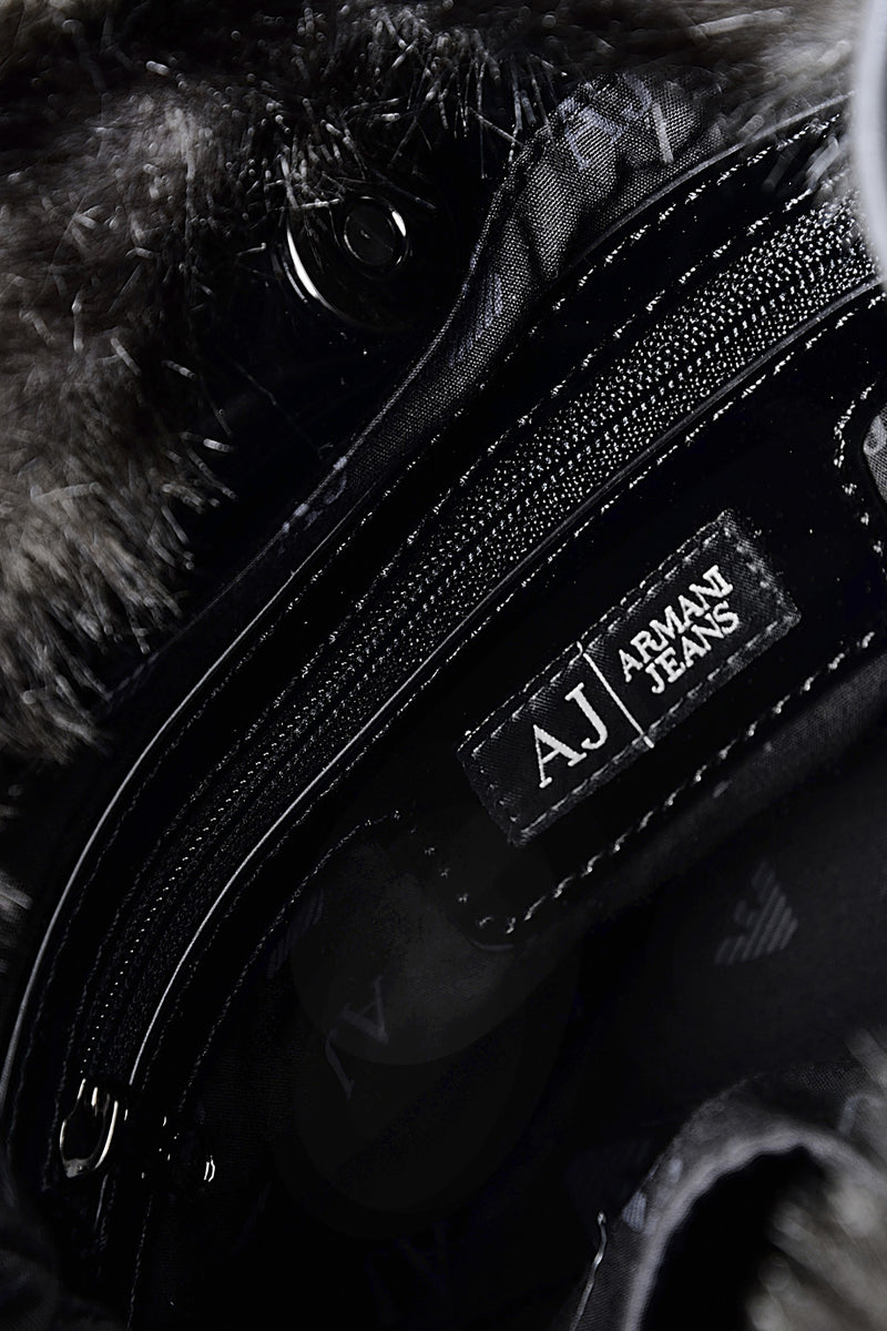 ARMANI JEANS GIUDITTA Grey Fur Bag