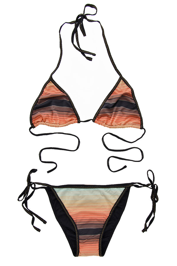 CLUBE BOSSA SUNSET Gradient Triangle Bikini