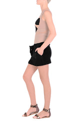CLUBE BOSSA VELOUR Short Black Skirt