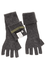 ENZA COSTA CASHMERE Long Wool Fingerless Grey Woman Gloves