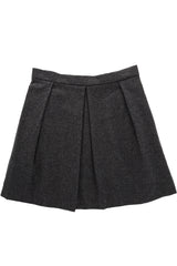 ENZA COSTA PLEATED Charcoal Speckle Skirt