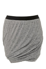 ENZA COSTA SPECKLED Jersey Doubled Grey Skirt