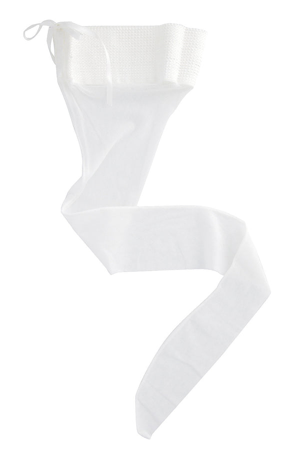 VOILE Lace Ties Hold Ups White