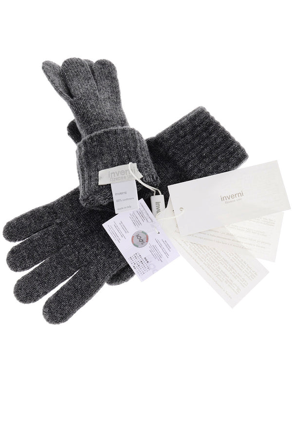 INVERNI FLORENCE Grey Cashmere Wool Women Gloves