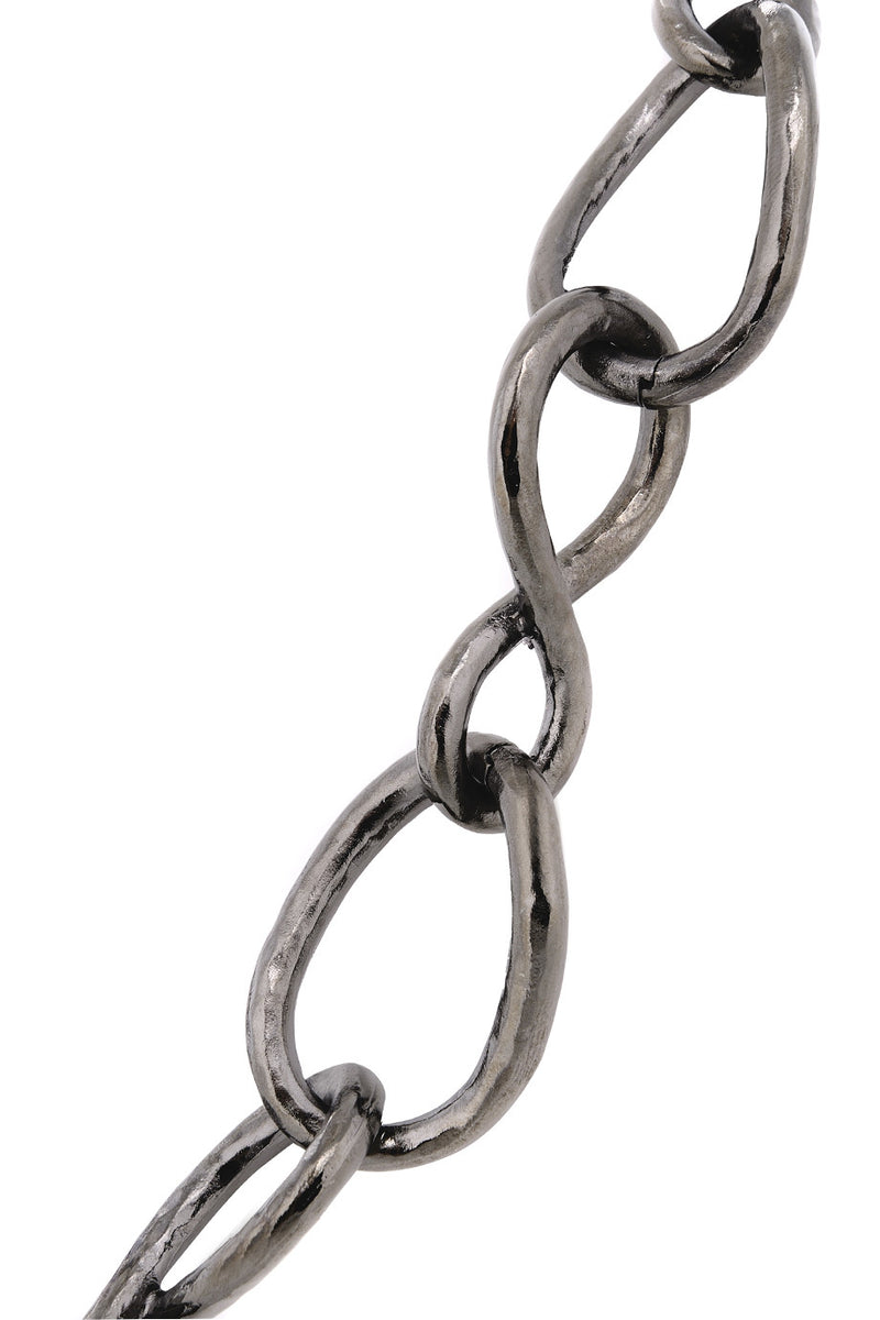 KENNETH JAY LANE GUNMETAL Chain Necklace