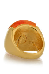 KENNETH JAY LANE LEOINE Gold Amber Ring