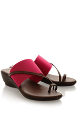 NR RAPISARDI - ADEL Fuchsia Elastic Wedges Woman Shoes Sandals