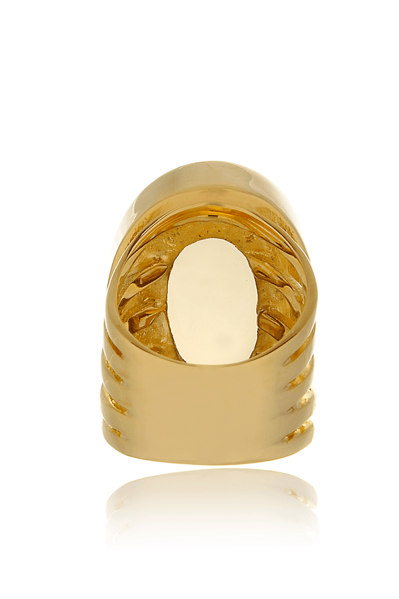 ISHARYA MOONSTONE Gold Cocktail Ring