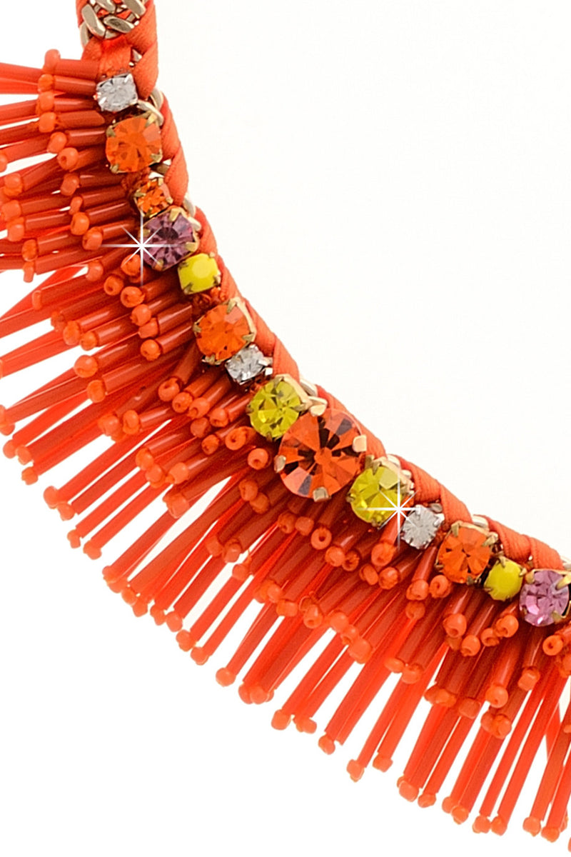 REGINA Orange Crystal Necklace
