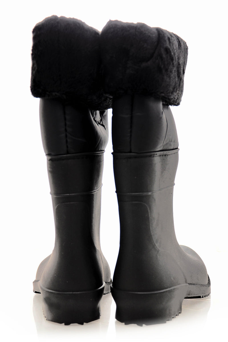 MOSCOW Black Rubber Snow Boots