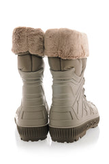 SIBEIRA Taupe Fur Rubber Snow Boots