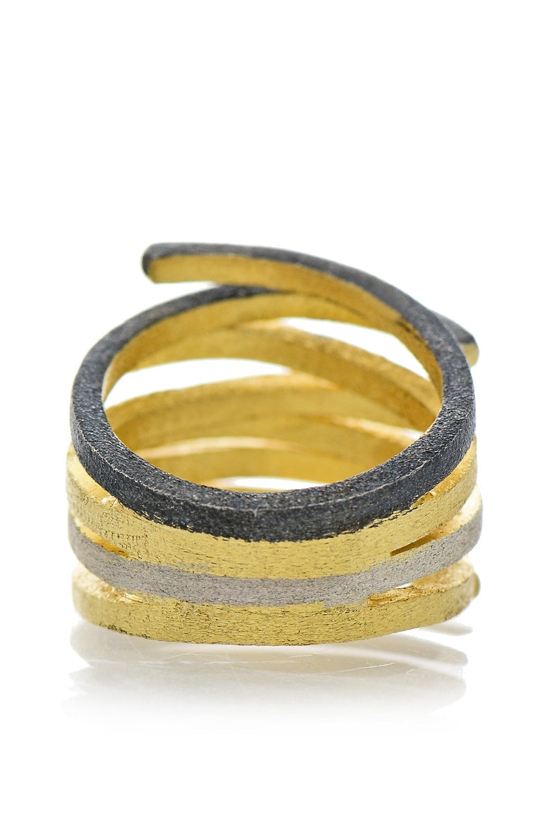 CRESTINA Gold Silver Ring
