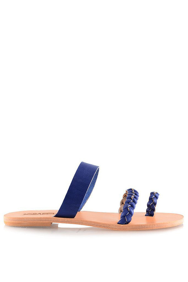 AGNOTIS Blue Leather Sandals | GRAECUS Greek Handmade Leather Sandals