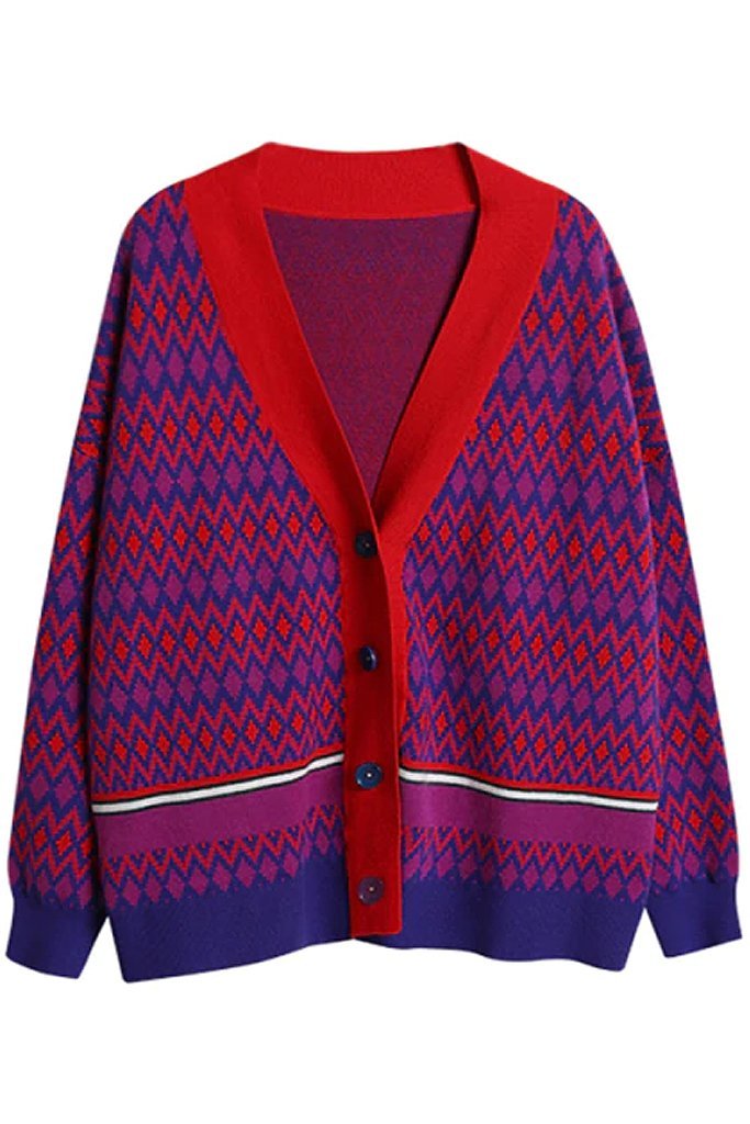 Avary Multicolor Knit Cardigan | Woman Clothing - Knitwear - Cardigans