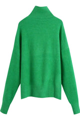 Kallie Emerald Green Turtleneck Sweater | Woman Clothing - Knitwear - Sweaters