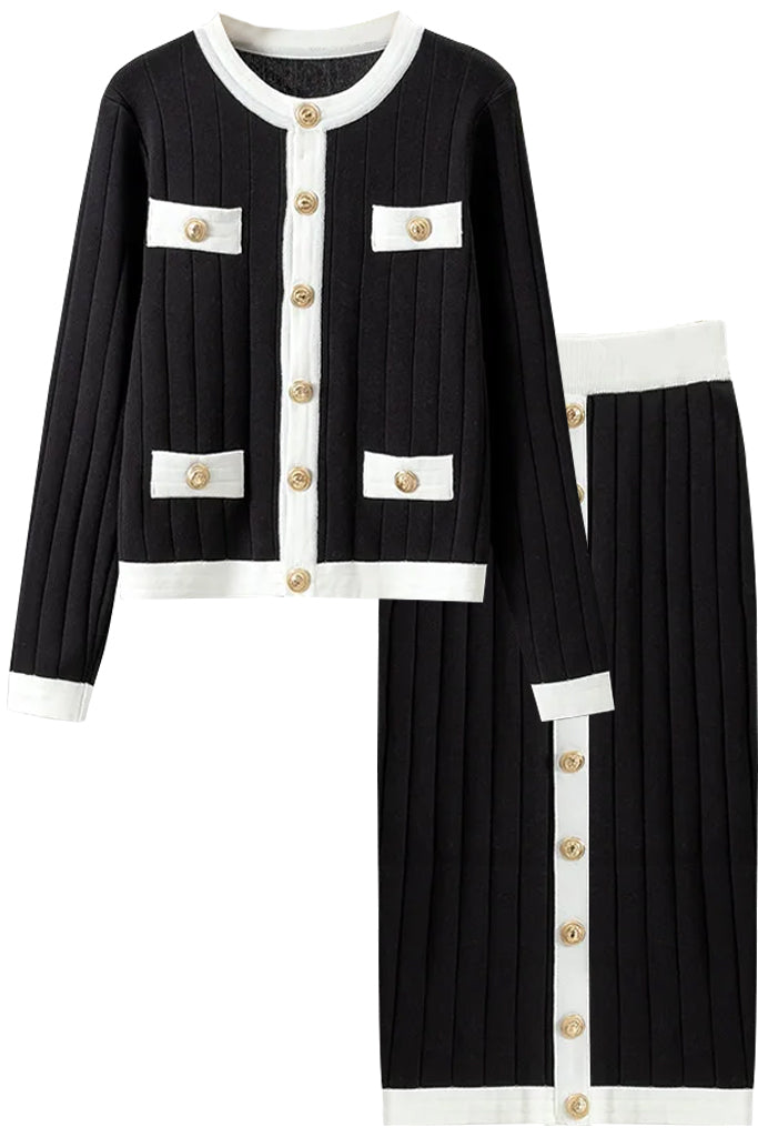 Salina Knitted Jacket and Skirt Set