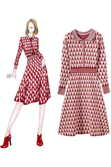 Dimery Red Jacquard-knit Dress | Woman Clothing - Dresses