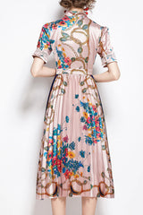 Becky Pink Printed Floral Dress | Woman Clothing - Dresses - Evening Dresses
