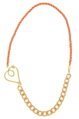 ALBERTO GALLETI CUORE Orange Chain Necklace