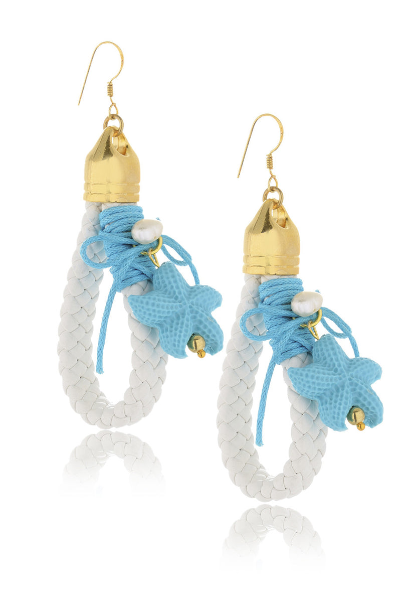 ALBERTO GALLETI - ALMYRA Light Blue White Earrings - Jewelry