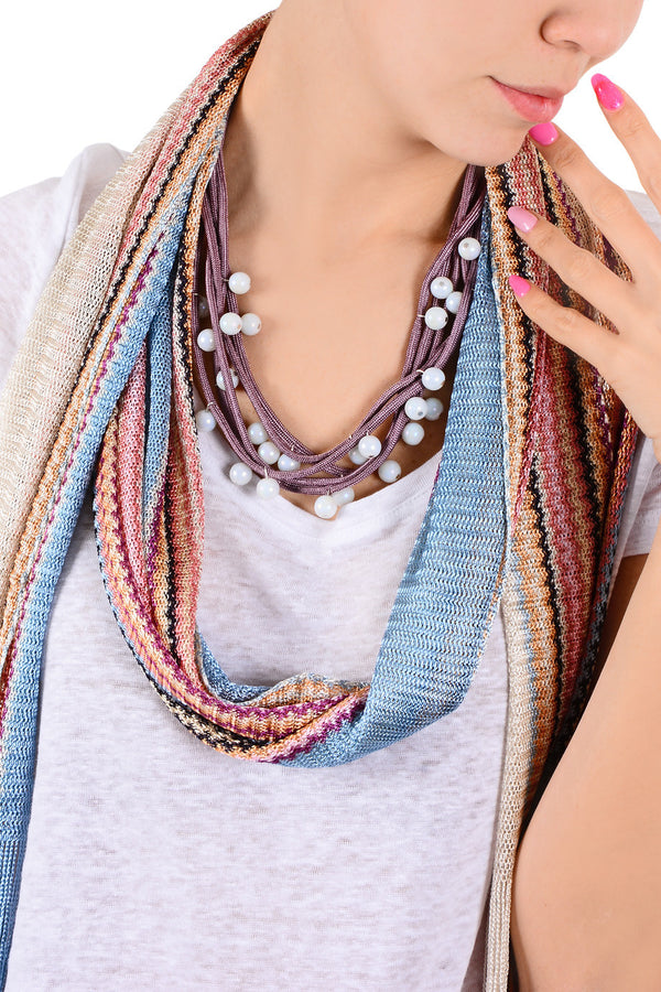 ALBERTO GALLETI - CAROLINA Purple Pearl Necklace - Jewelry