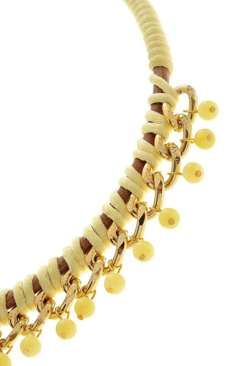 ALBERTO GALLETI ELLIE Yellow Chain Necklace
