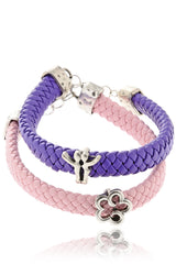 ALBERTO GALLETI KIMBERLEY Pink Purple Bracelets (set of 2)