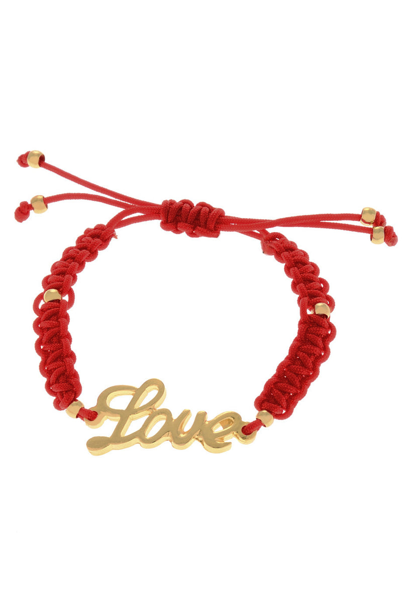 ALBERTO GALLETI LOVE Red Woven Bracelet