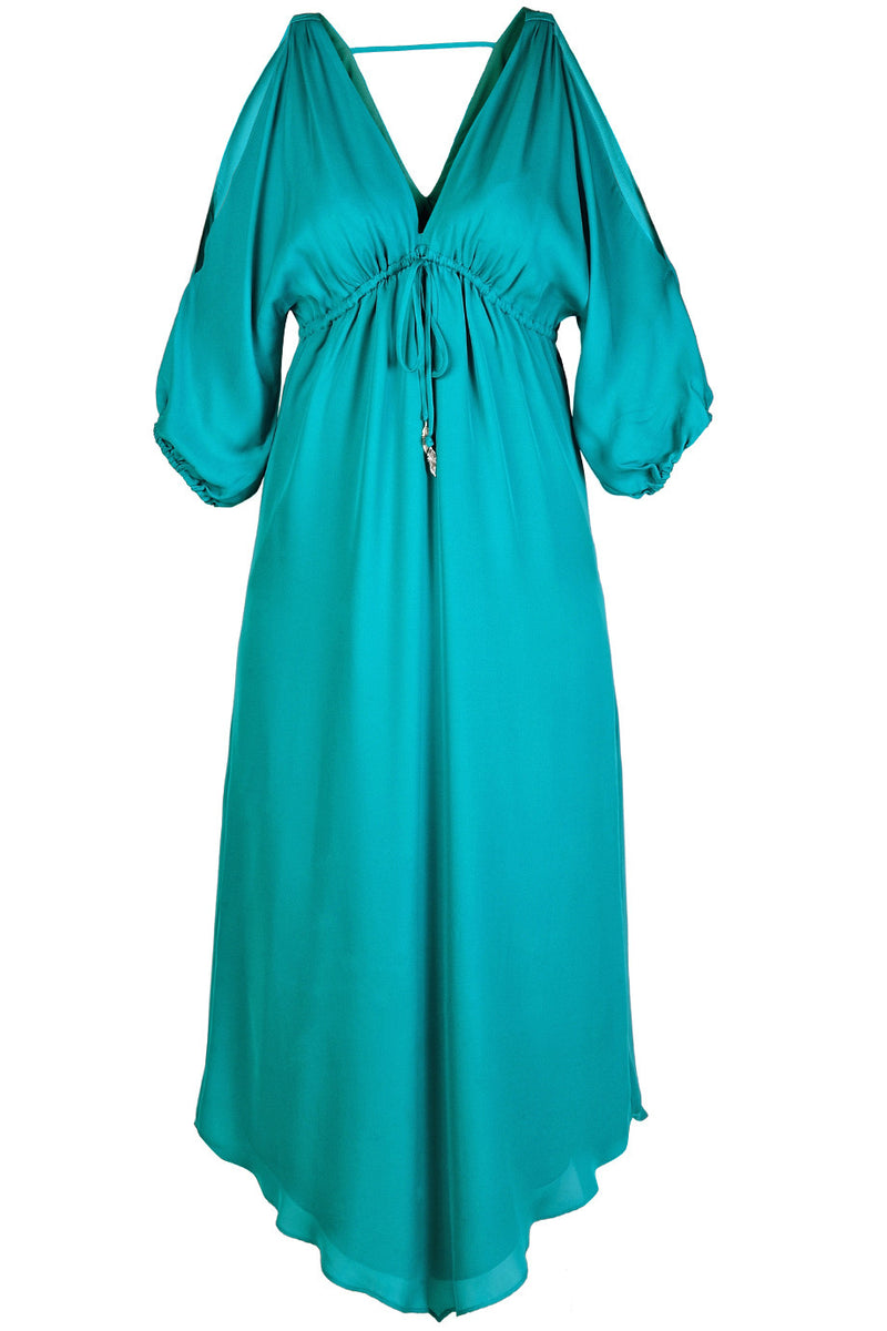 ALICE & TRIXIE CENDRILLON Turquoise Silk Dress