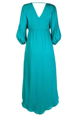 ALICE & TRIXIE CENDRILLON Turquoise Silk Dress