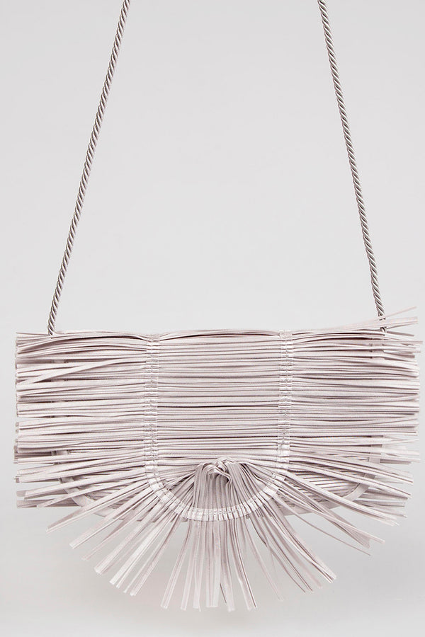 Clutch Me Silver Clutch with Fringes - Alexandra Tsoukala | Women Bags