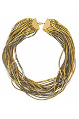 EOS Gold Color Fabric Necklace