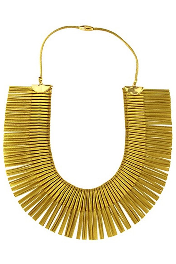 RA Single Gold Fabric Necklace