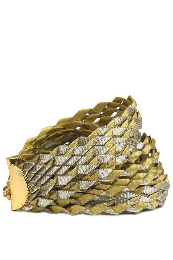 Zig Zag Gold Silk Bracelet