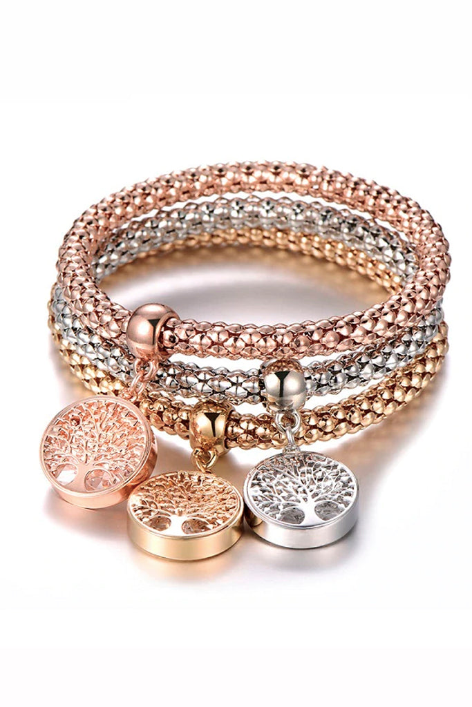 Lucky Bracelets Set in Gold Silver and Rose Gold
