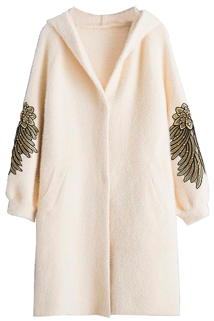 Light Beige Faux Fur Coat | Woman Clothing - Coats