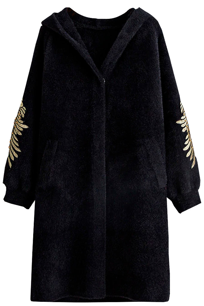 Black Faux Fur Coat | Woman Clothing - Coats