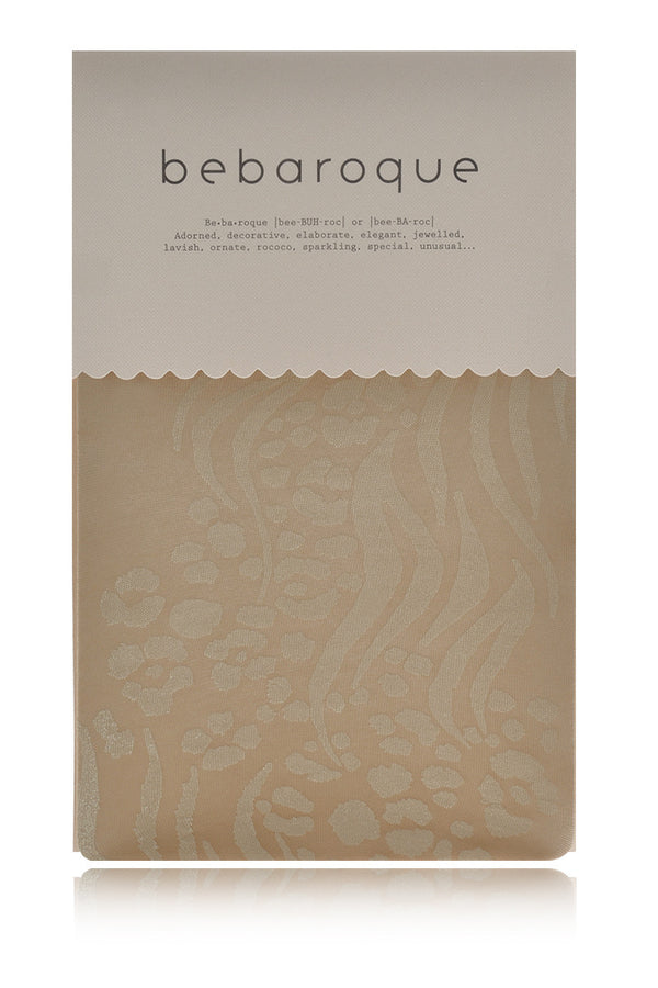 BEBAROQUE ZHORA Leopard Print Beige Sheer Tights