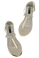 BLINK BETTY Taupe Patent Sandals