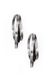 BY THE STONES ANTIQUE Silver Hoops