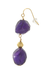 BY THE STONES ROSARY Smoky Amethyst Earrings