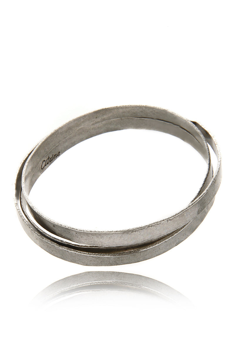 BY THE STONES TEXTURED Silver Wire Bangle