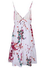 CARLOS MIELE AQUARELLE White Floral Printed Dress