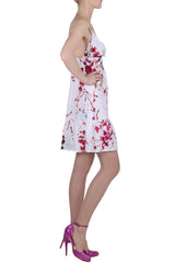 CARLOS MIELE AQUARELLE White Floral Printed Dress