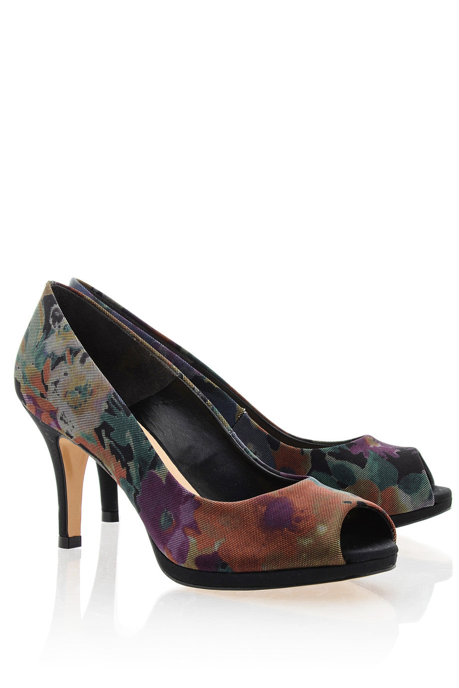 Amazon.com | FSJ Women Gorgeous Super High Heels Dress Shoes Multicolored Peep  Toe Platform Pumps Size 4 Floral | Pumps