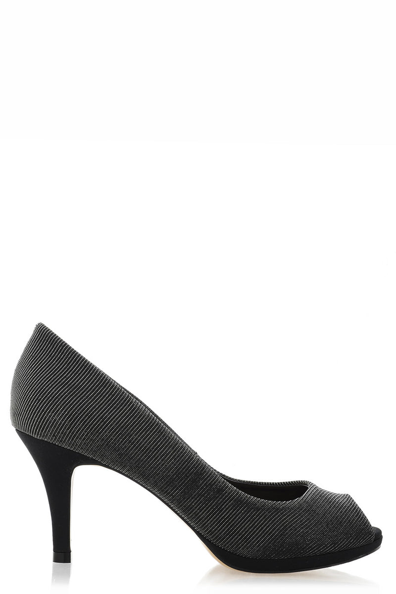 Amazon.com | Women's Chunky Block Heels Wedding Bridal Shoes Peep Toe  Slingback Sandals Mid Heel Slip on Court Shoes,Black,4 | Sandals