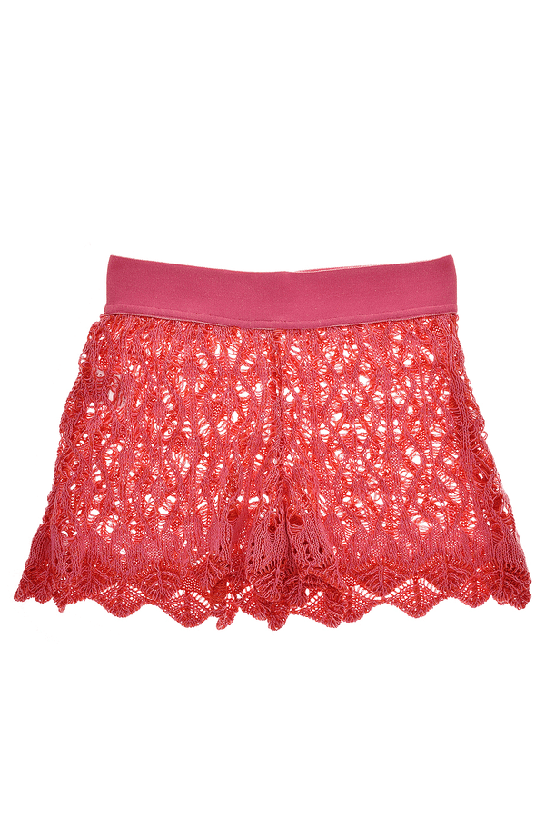 CECILIA PRADO MARIA Pink Coral Knitted Shorts