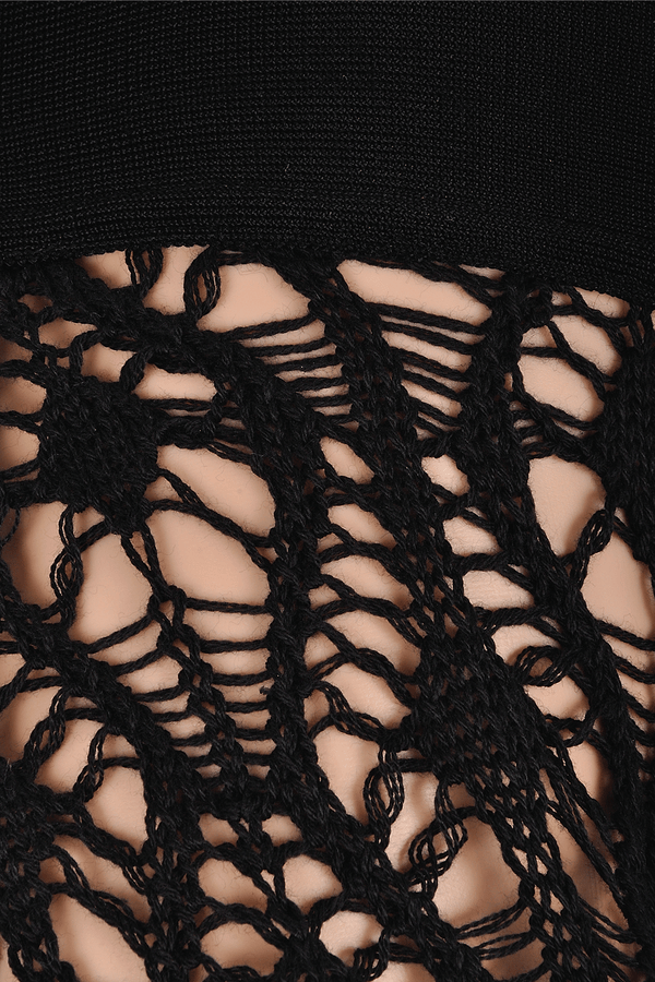 CECILIA PRADO MARISOL Black Crochet Pants